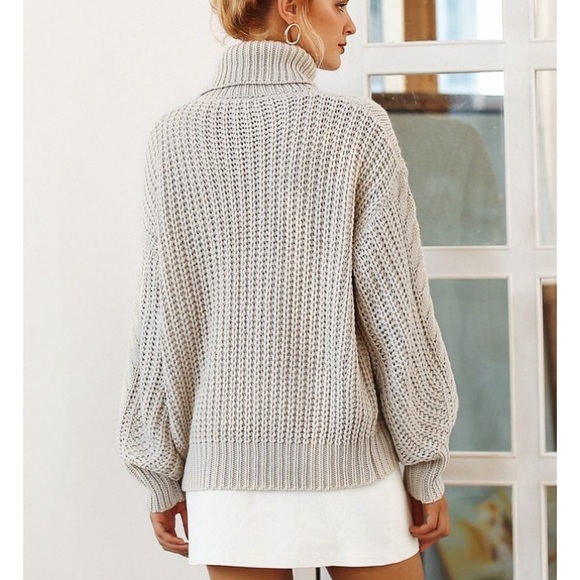 Cable Knit Turtle Neck Lela Sweater - Picture 3 of 4